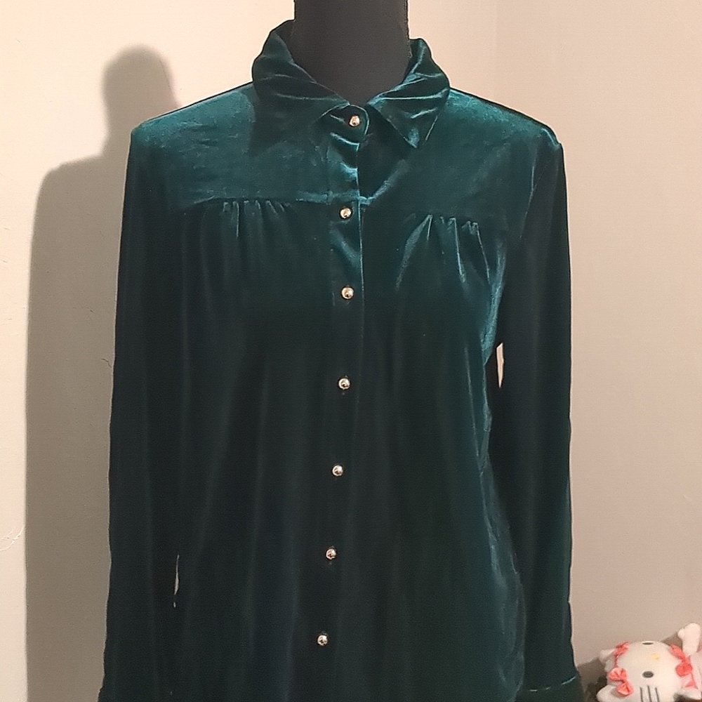 Green Medium Shein Button Down